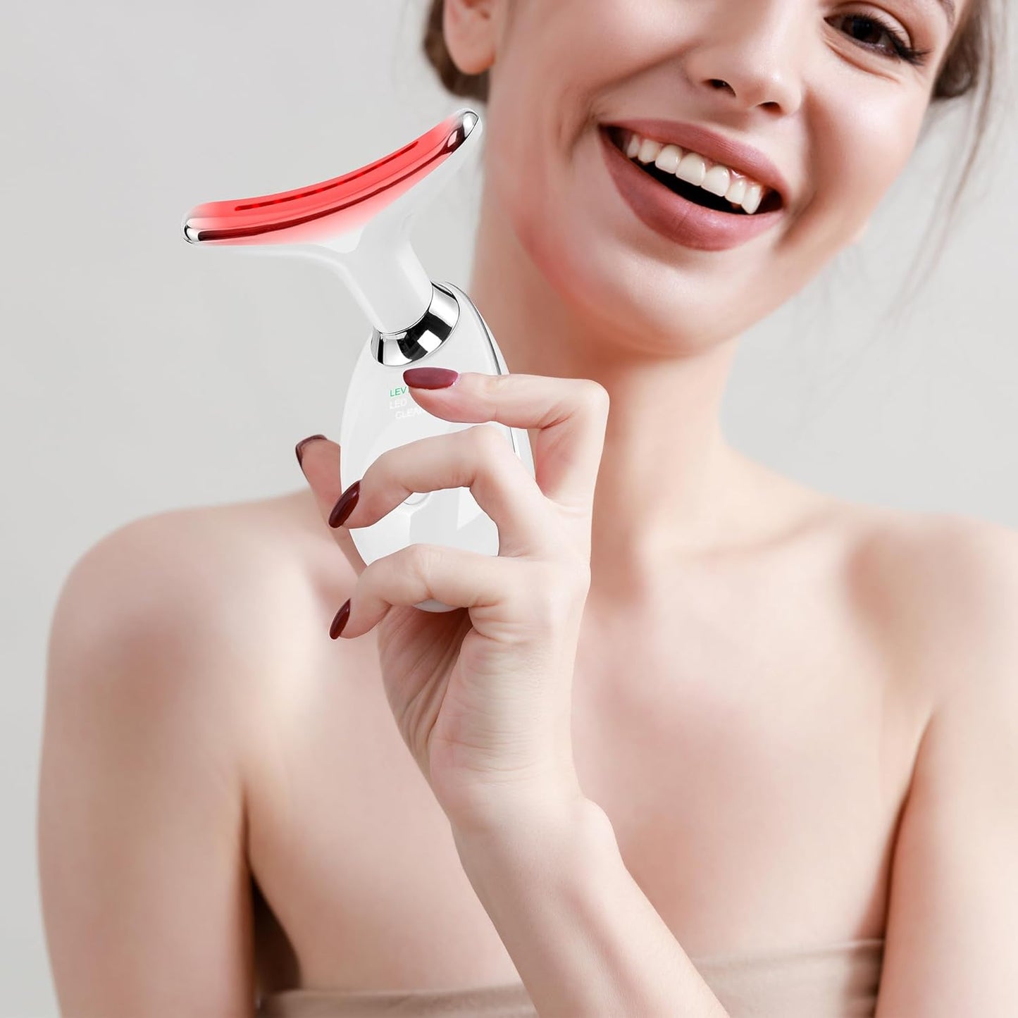 Facial Massager Red-Light-Therapy-For-Face and Neck, Face ๐ฒ Culpting Wand with 7 Color